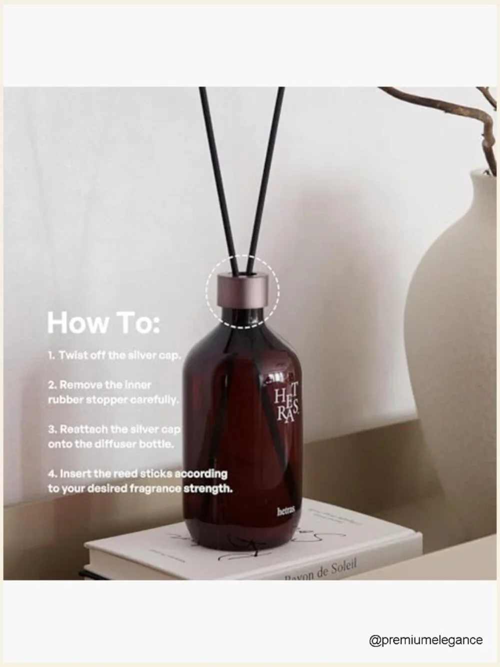 Large Reed Diffuser Set Pure Laundry Scent 500ml